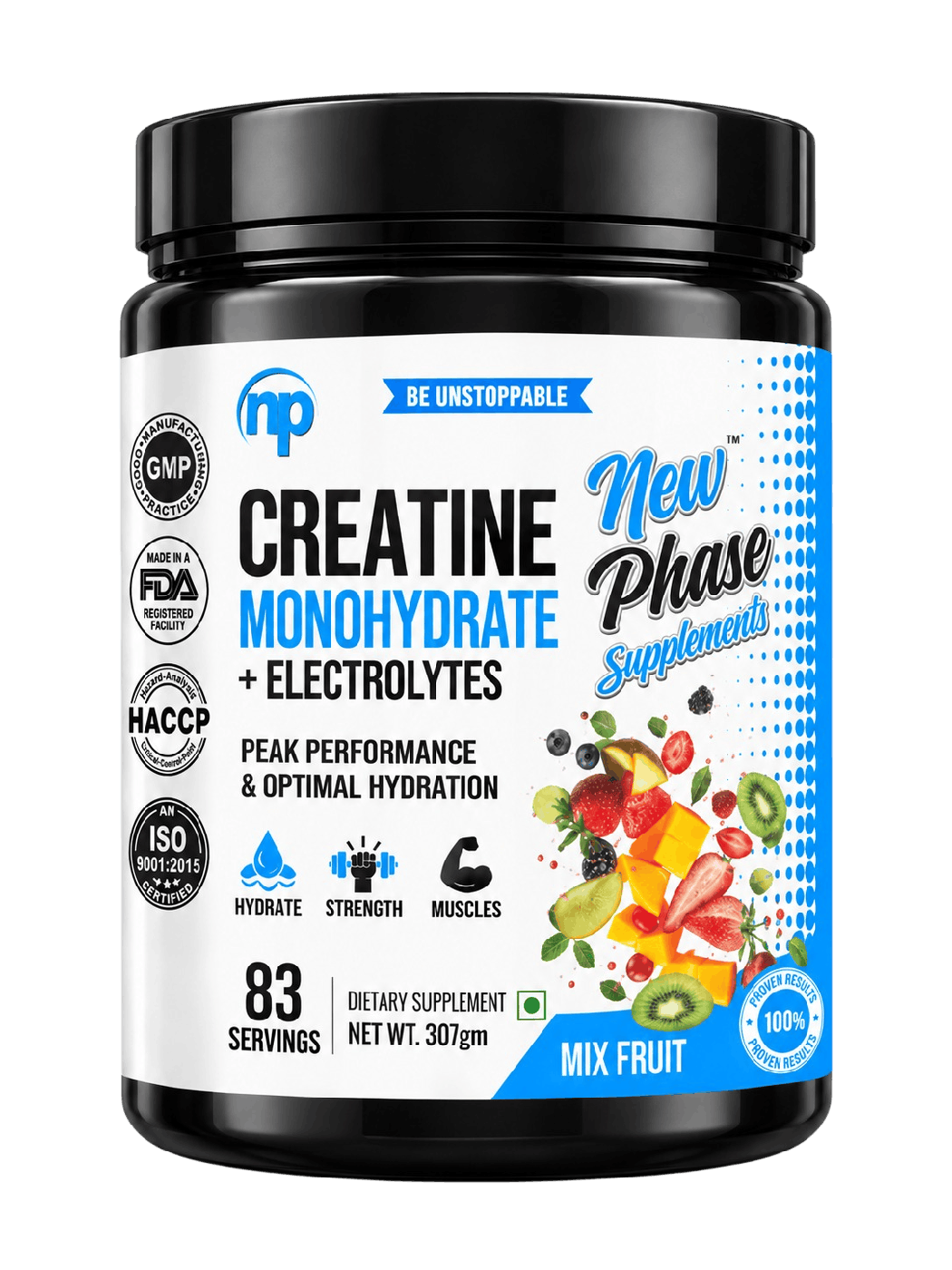 New Phase Creatine + Electrolytes Mix Fruit