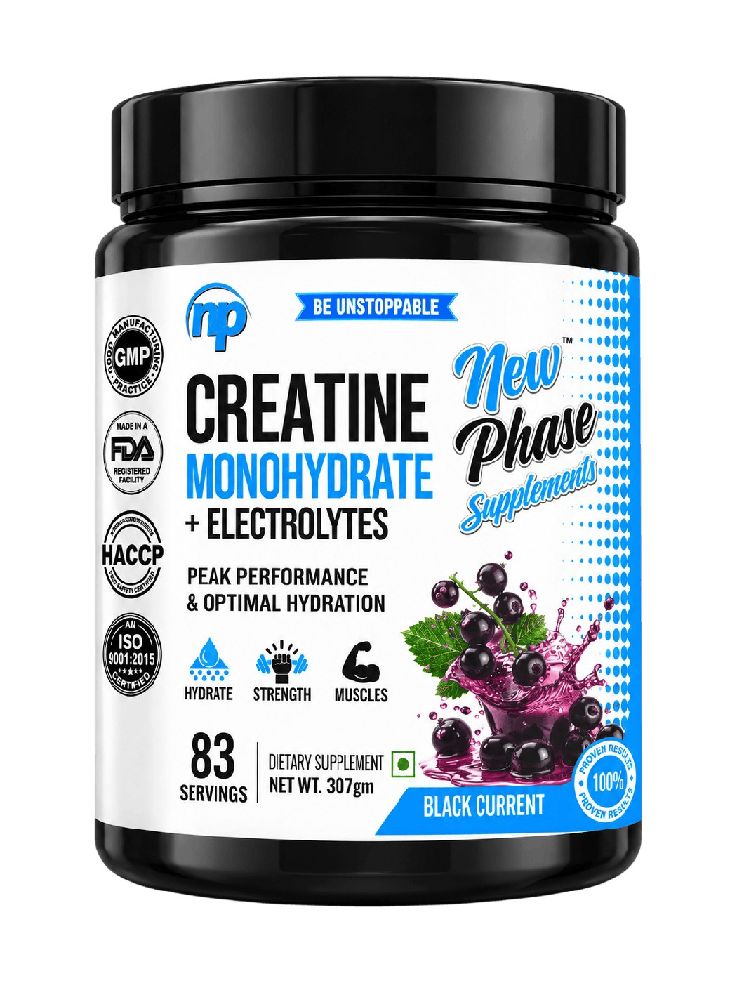 New Phase Creatine + Electrolytes Black current